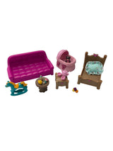 Li'l Woodzeez Dollhouse 20pc Furniture Set, Living Room & Nursery Play - BinxBerry Consignment