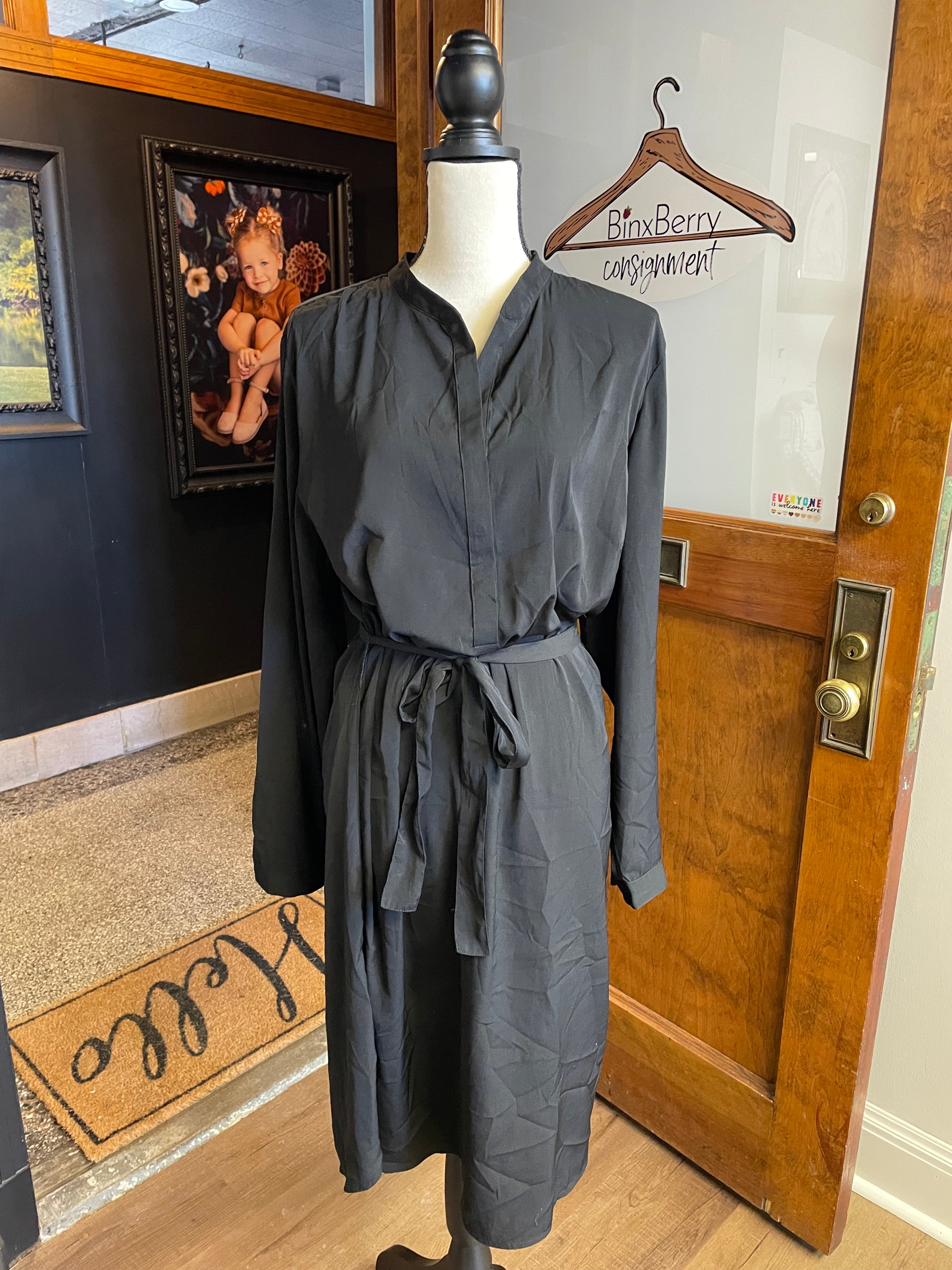 Halogen Belted Long Sleeved Dress (16W)