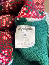 Wynignis Holiday Sweater for Dogs - XL Green