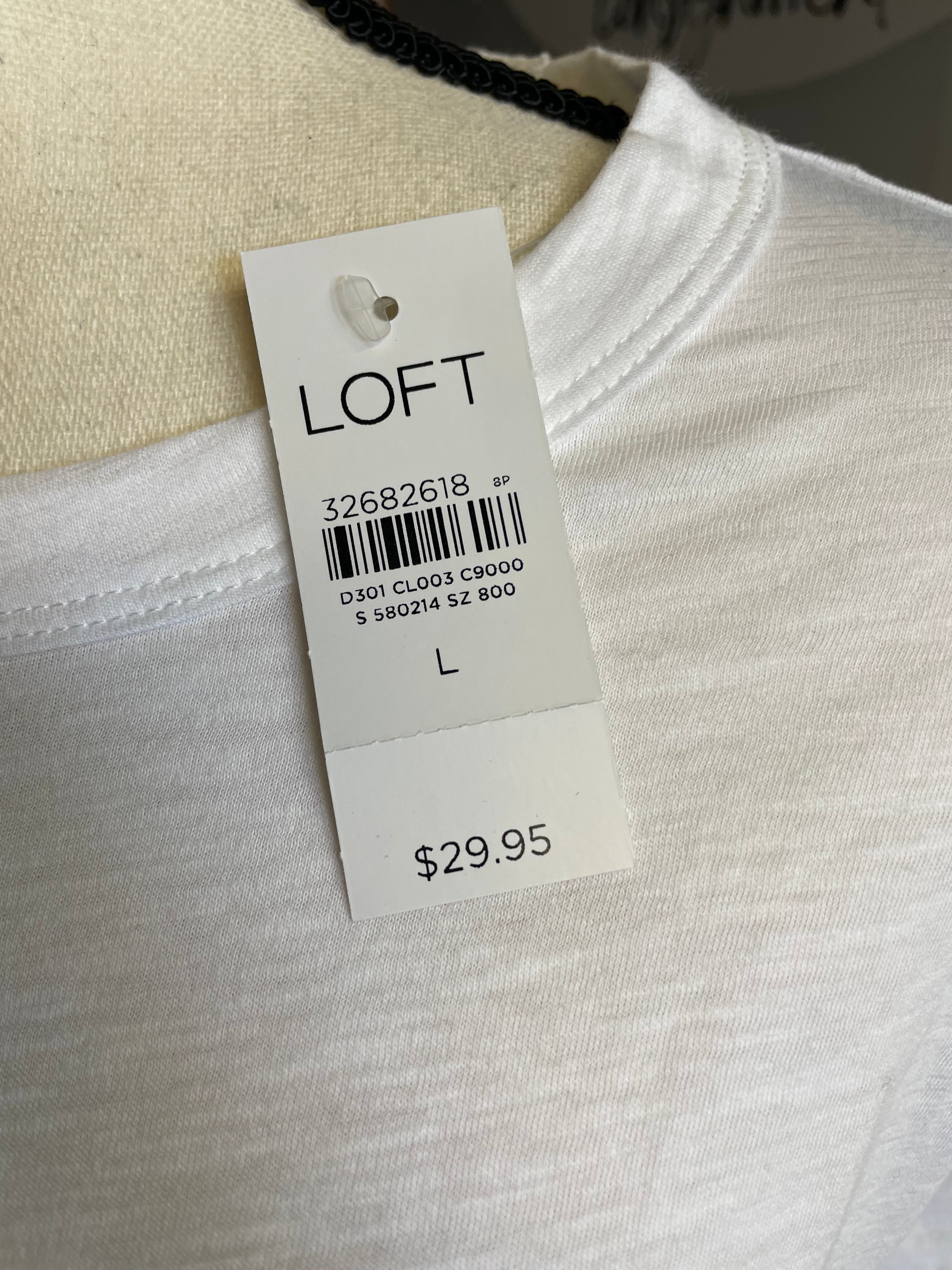 Loft NWT Cotton Crewneck Tee (L)