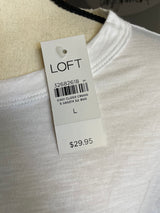 Loft NWT Cotton Crewneck Tee (L)