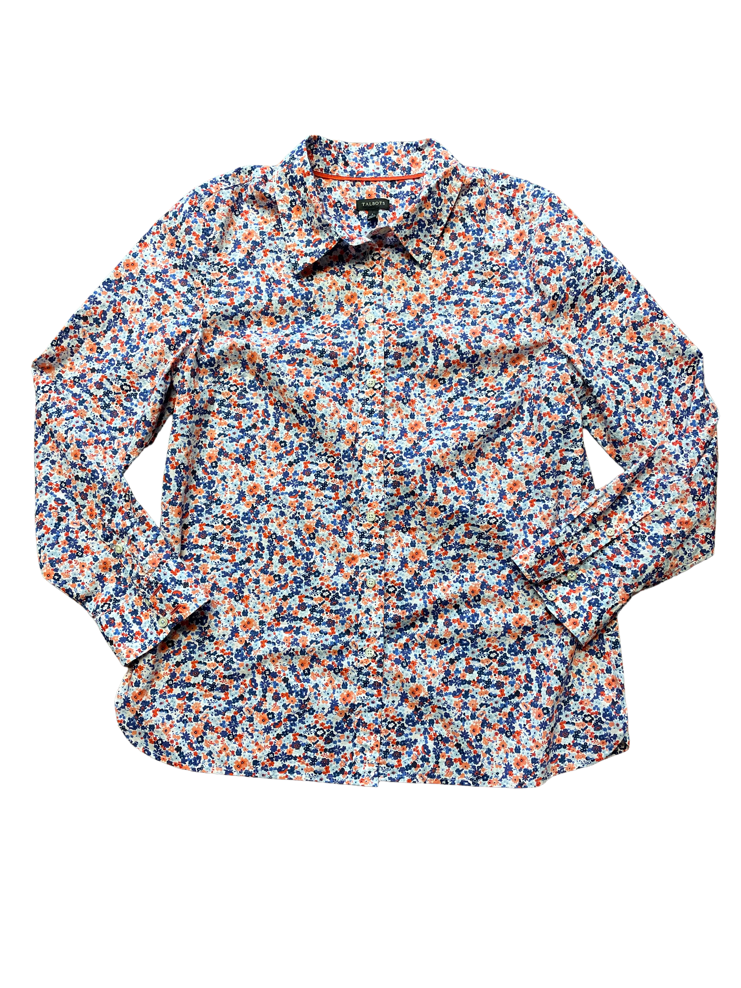 Talbots Ditsy Floral Button Down Women's Blouse (L) - BinxBerry Consignment