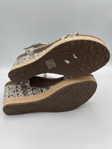 Aetrex Sydney Snake Quarter Strap Women's Wedge (10) - BinxBerry Consignment