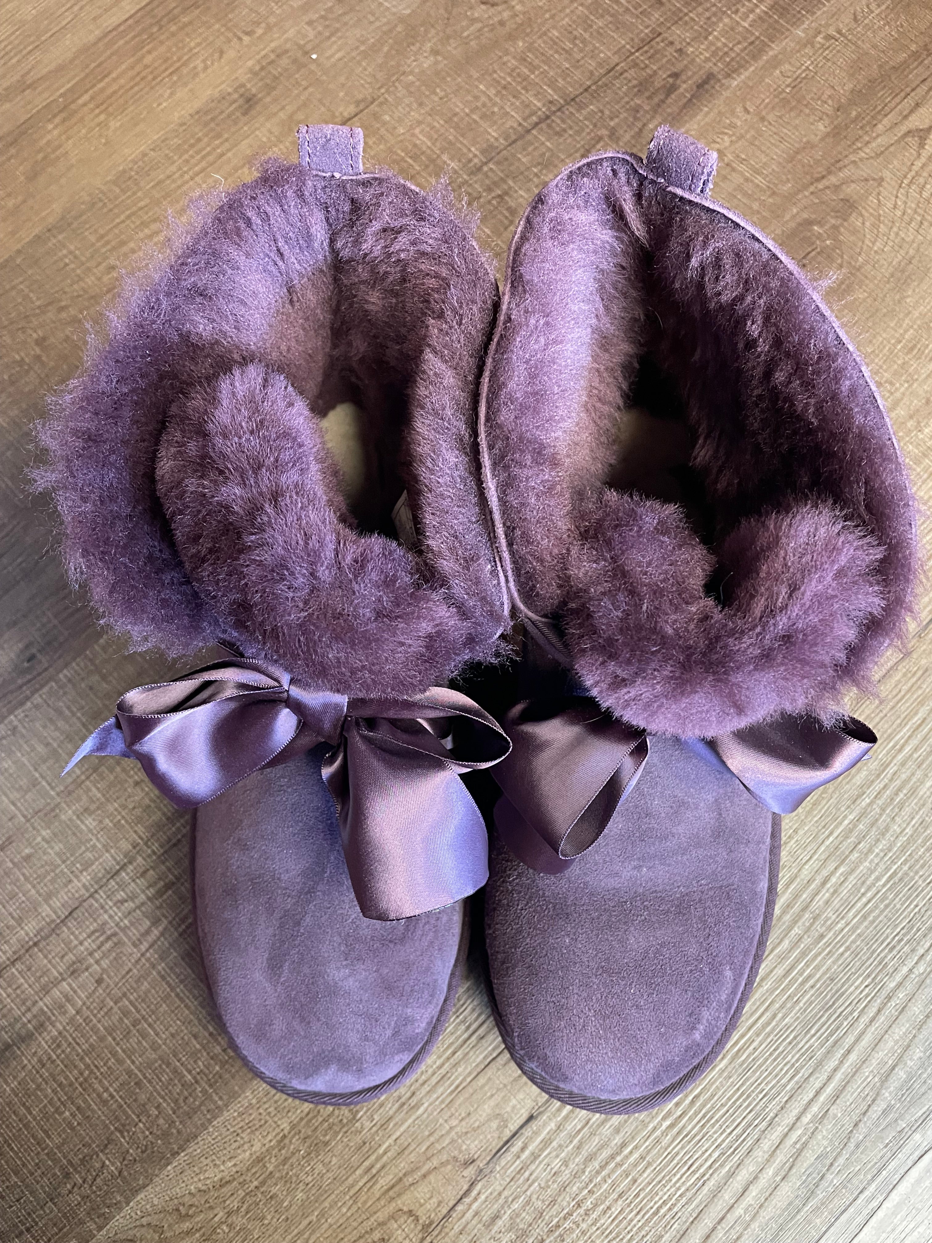 Ugg Gita Bow Mini Boot Eggplant Purple (9)