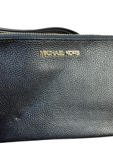Michael Kors Zip Clutch Wristlet Black Pebbled