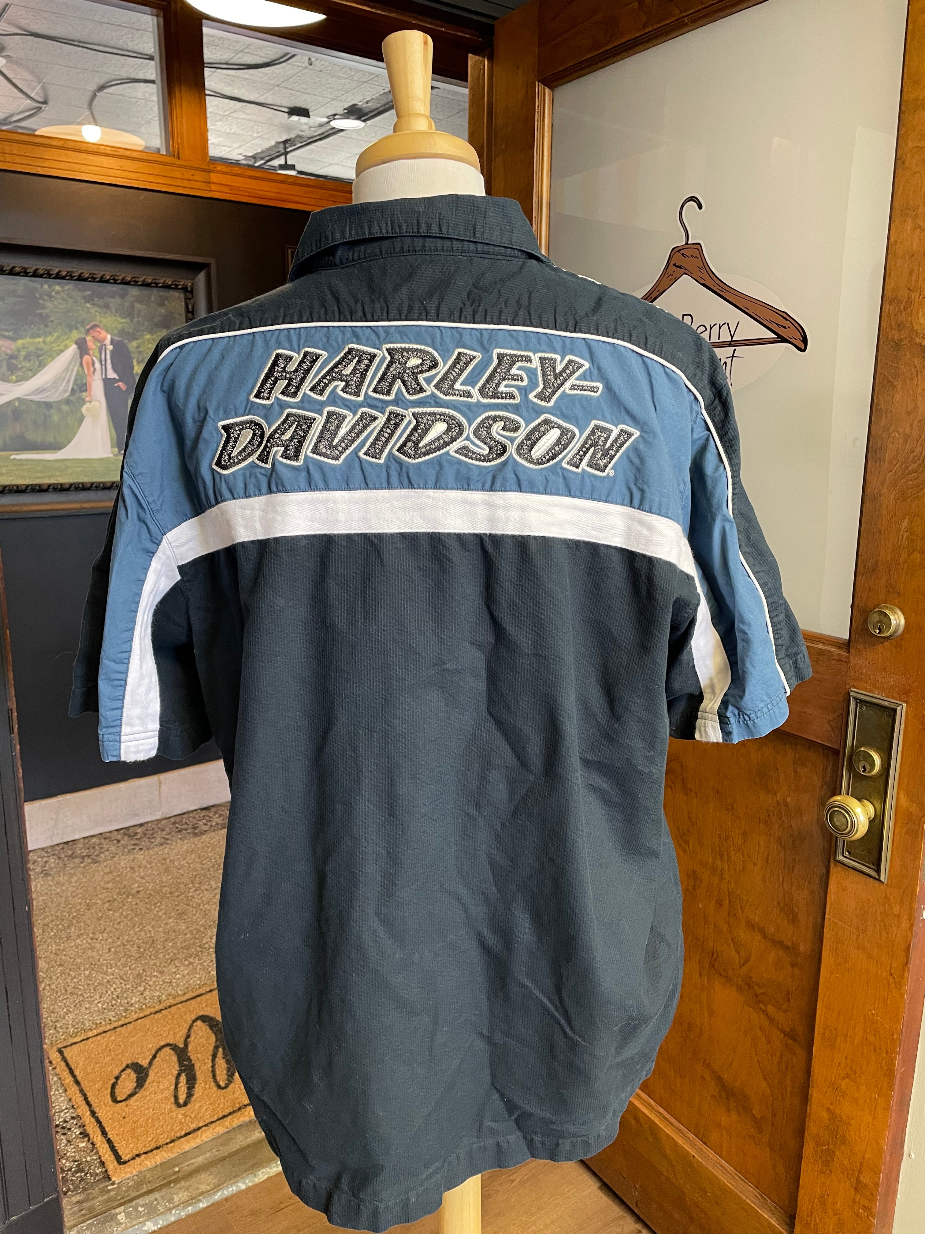 Harley Davidson Men's Short Sleeved Button Down (2XL)