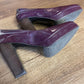 Calvin Klein Emmy Two Tone Patent Plum Platform Heels (9)