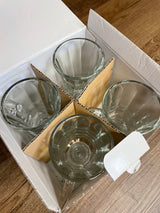 Cafe Venezia Set of 4 8oz Glass Coffee Mugs