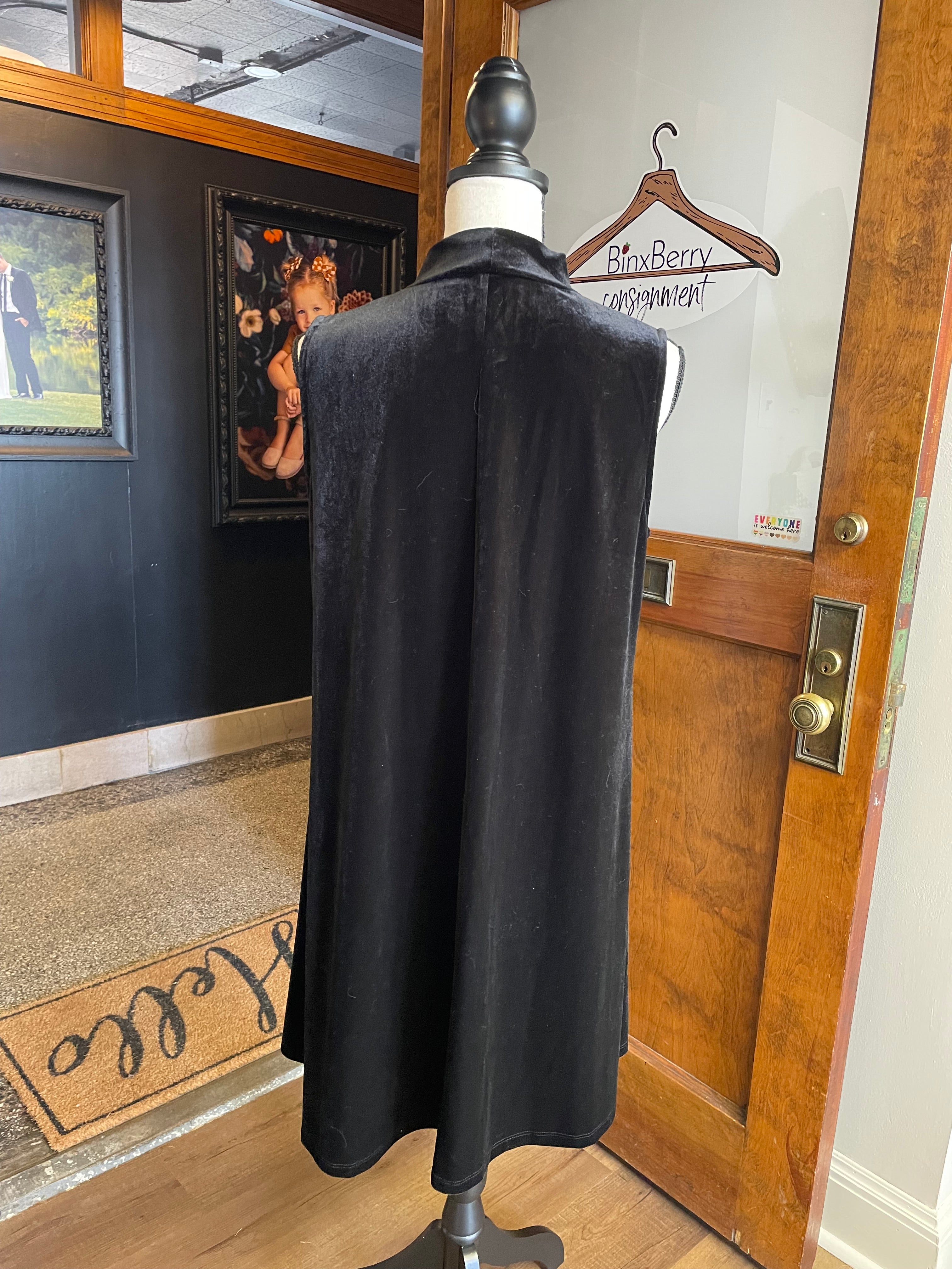 Agnes & Dora Velvet Mock Neck Tunic Dress (XL)