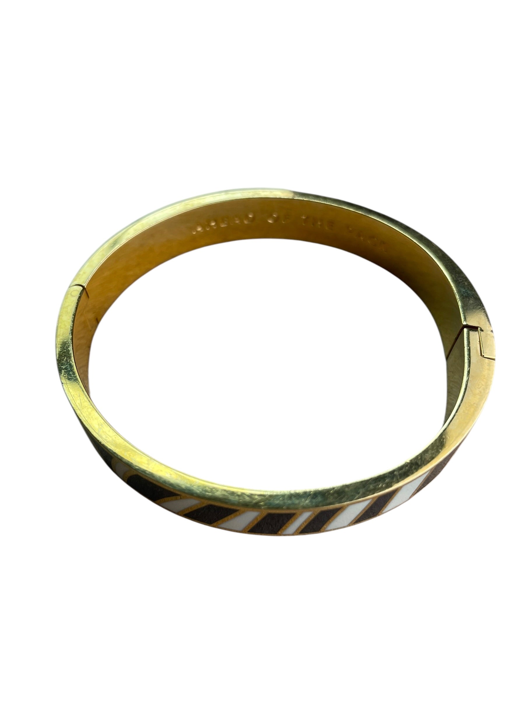 Kate Spade Black And White Hinged Bracelet