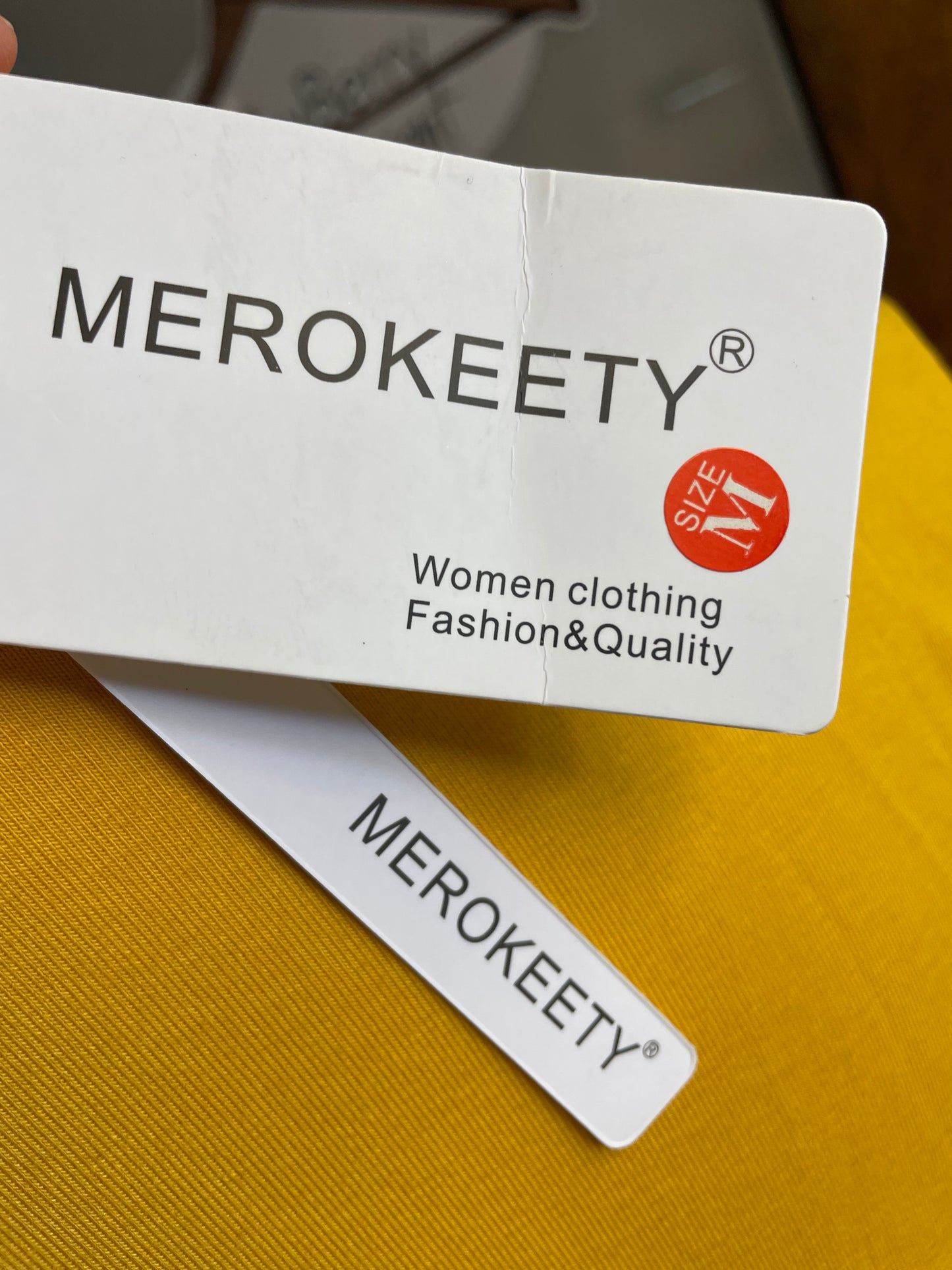 Merokeety Mustard Women's Snap Down Sweater (M)