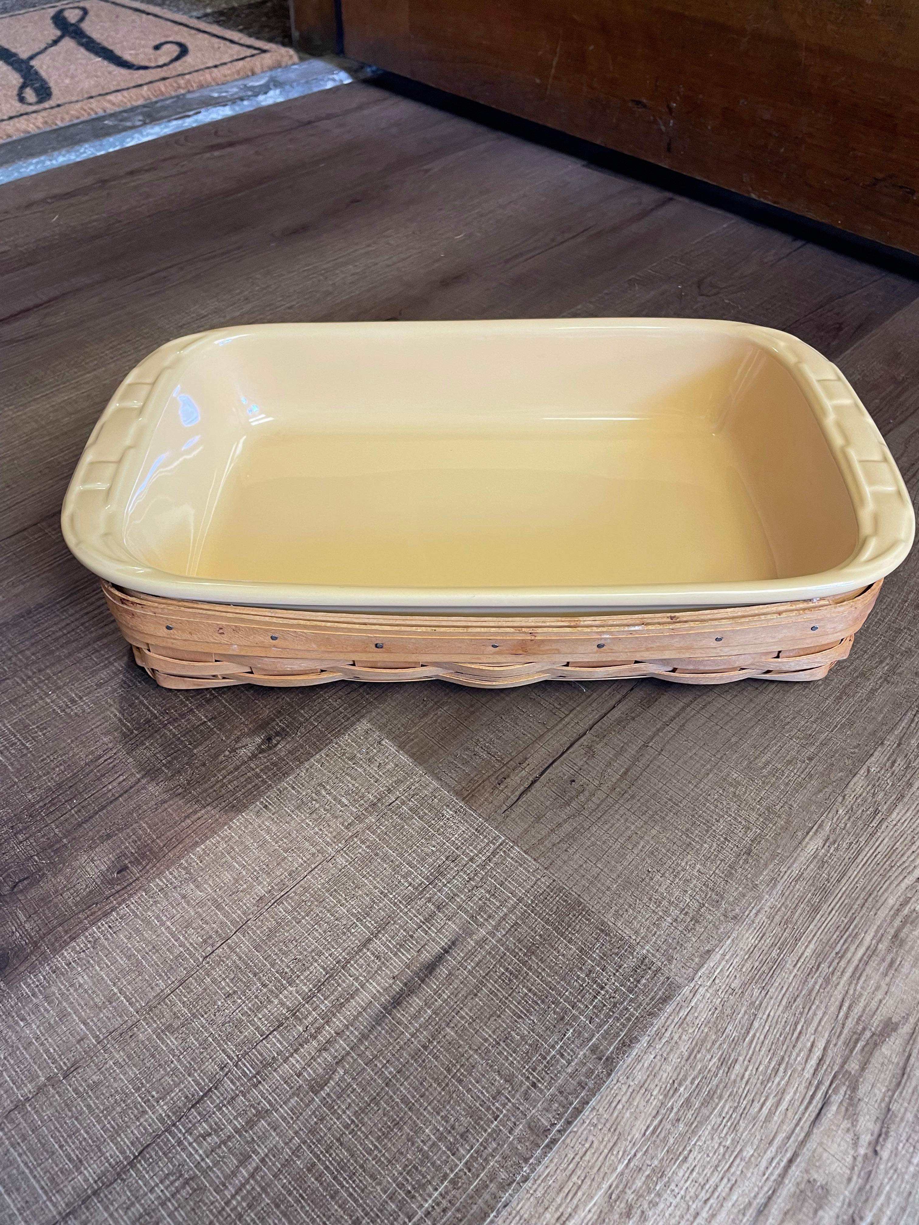 Longaberger Pottery Woven Traditions 9x13 Dish & Basket