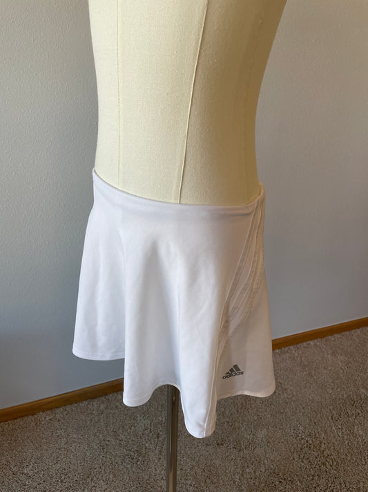 Adidas Girls White Tennis Skirt (YM)