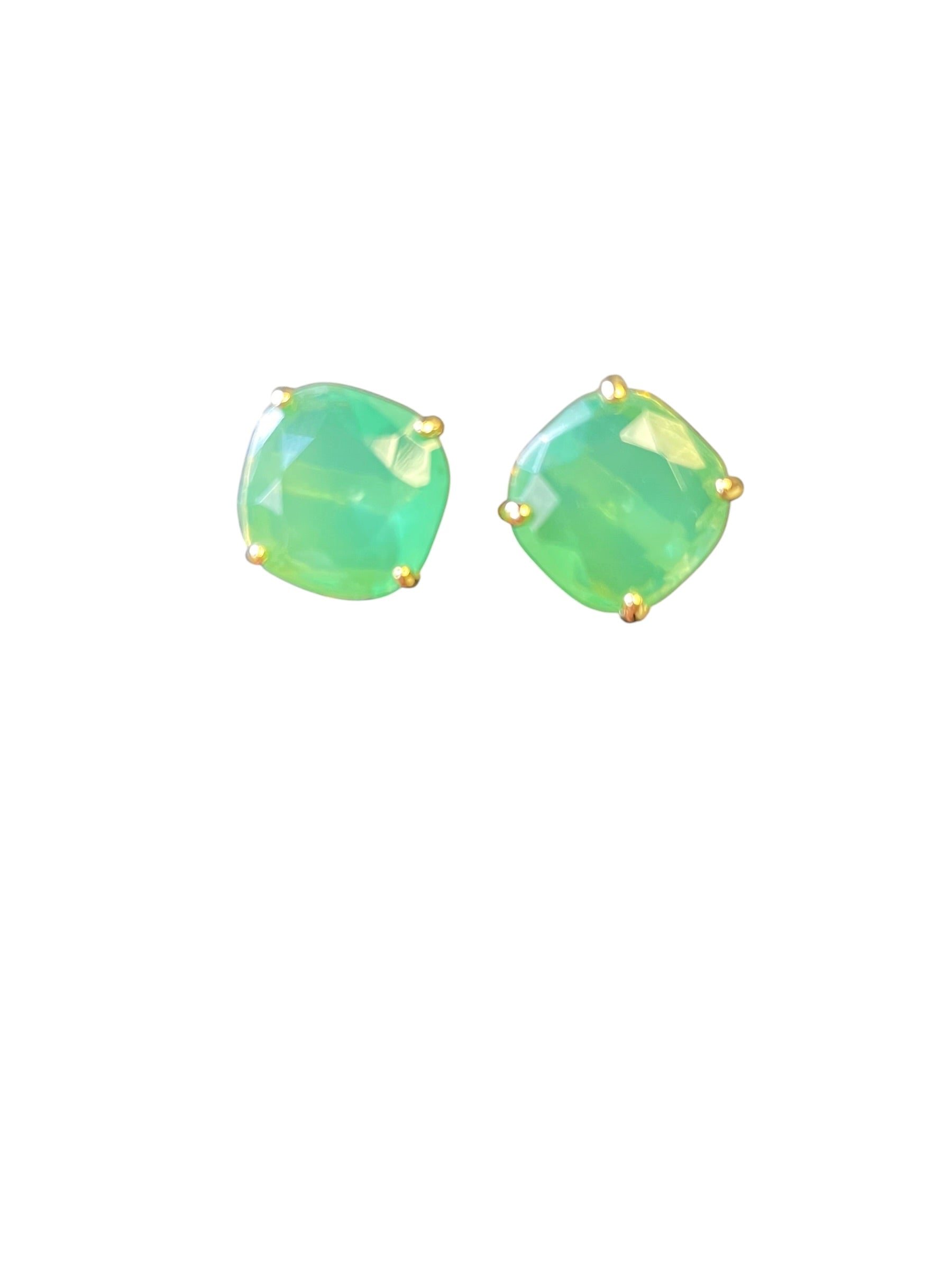Kate Spade Small Square Stud Seafoam Earrings