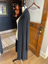 Leith Long Black Wool Blend Cardigan (XS)