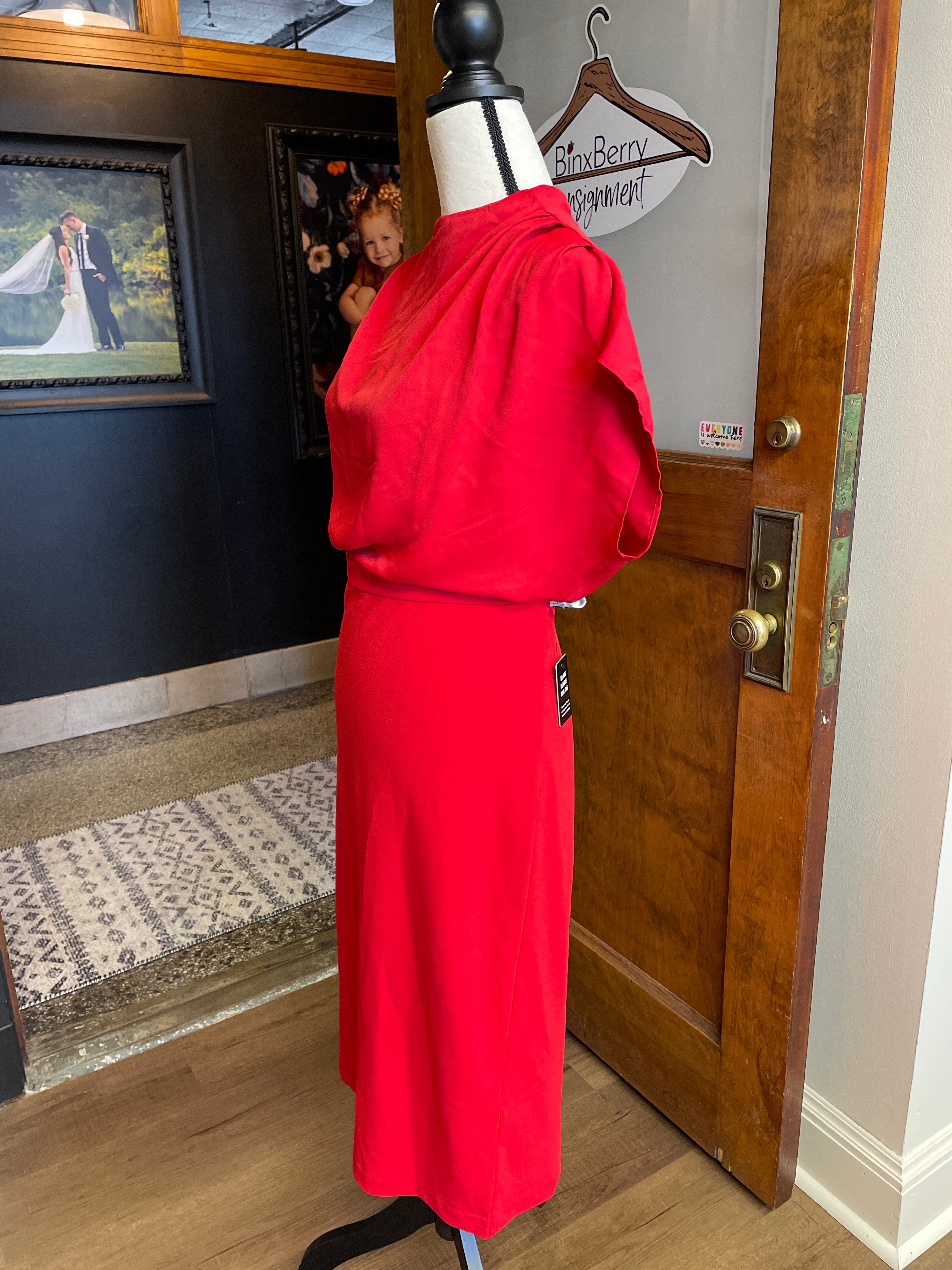 Express Blouse Top Red Dress (L)