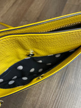 Anne Klein Yellow Pebbled Leather Crossbody