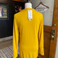 Merokeety Mustard Women's Snap Down Sweater (M)