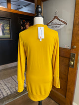 Merokeety Mustard Women's Snap Down Sweater (M)