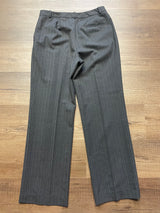 Ann Taylor Loft Women's Gray Wool Blend Pinstripe Pants (6)