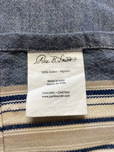 Park B. Smith Blue and Tan Shower Curtain