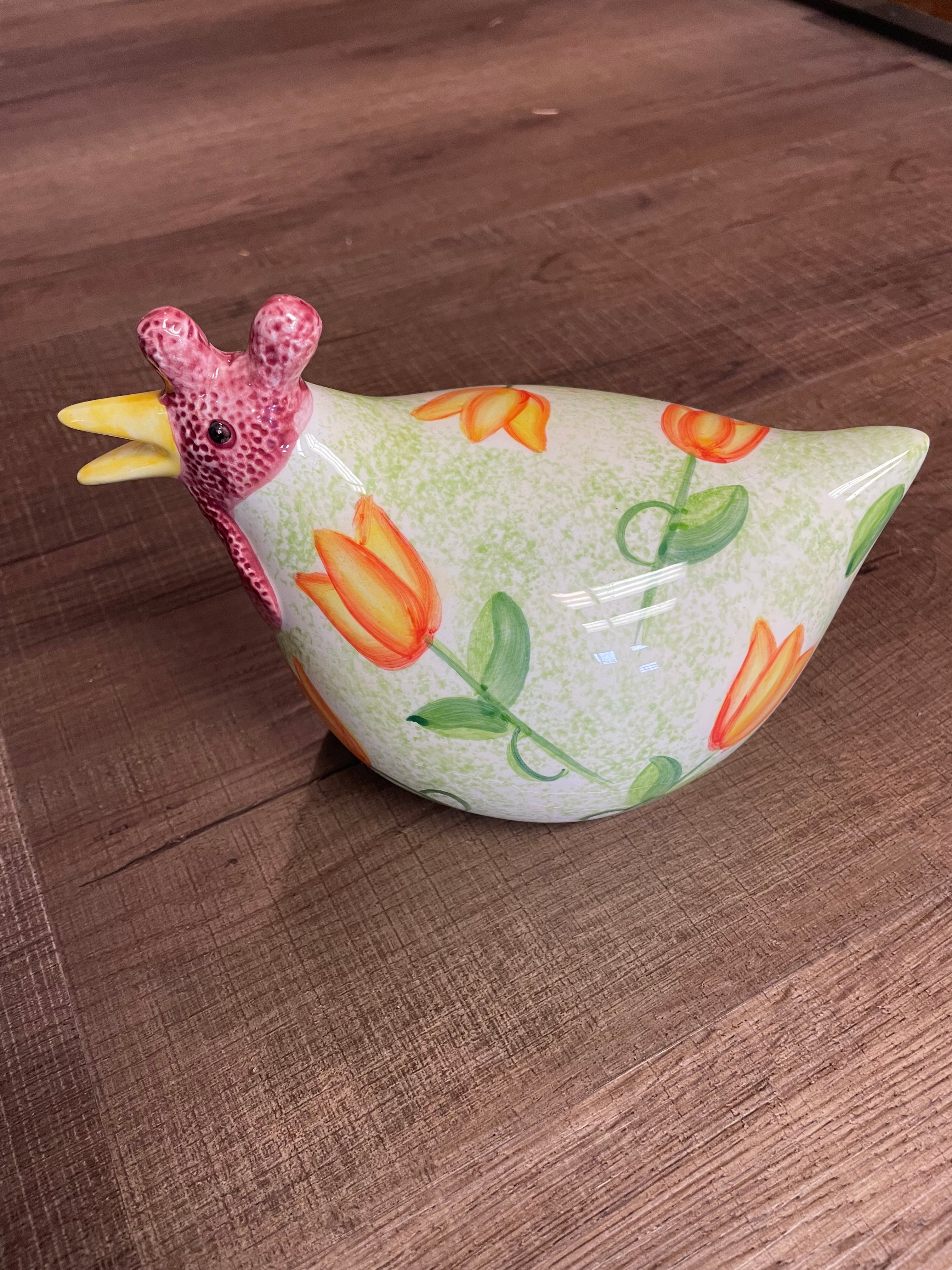 Vintage CBK LTD 1999 Ceramic Hand Painted Chicken
