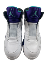 Air Jordan 5 Retro NRG White/New Emerald-Grape Ice Men's Sneaker (11.5) - BinxBerry Consignment