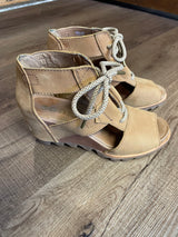 Sorel Women's Joanie Leather Wedge Sandals (7.5)