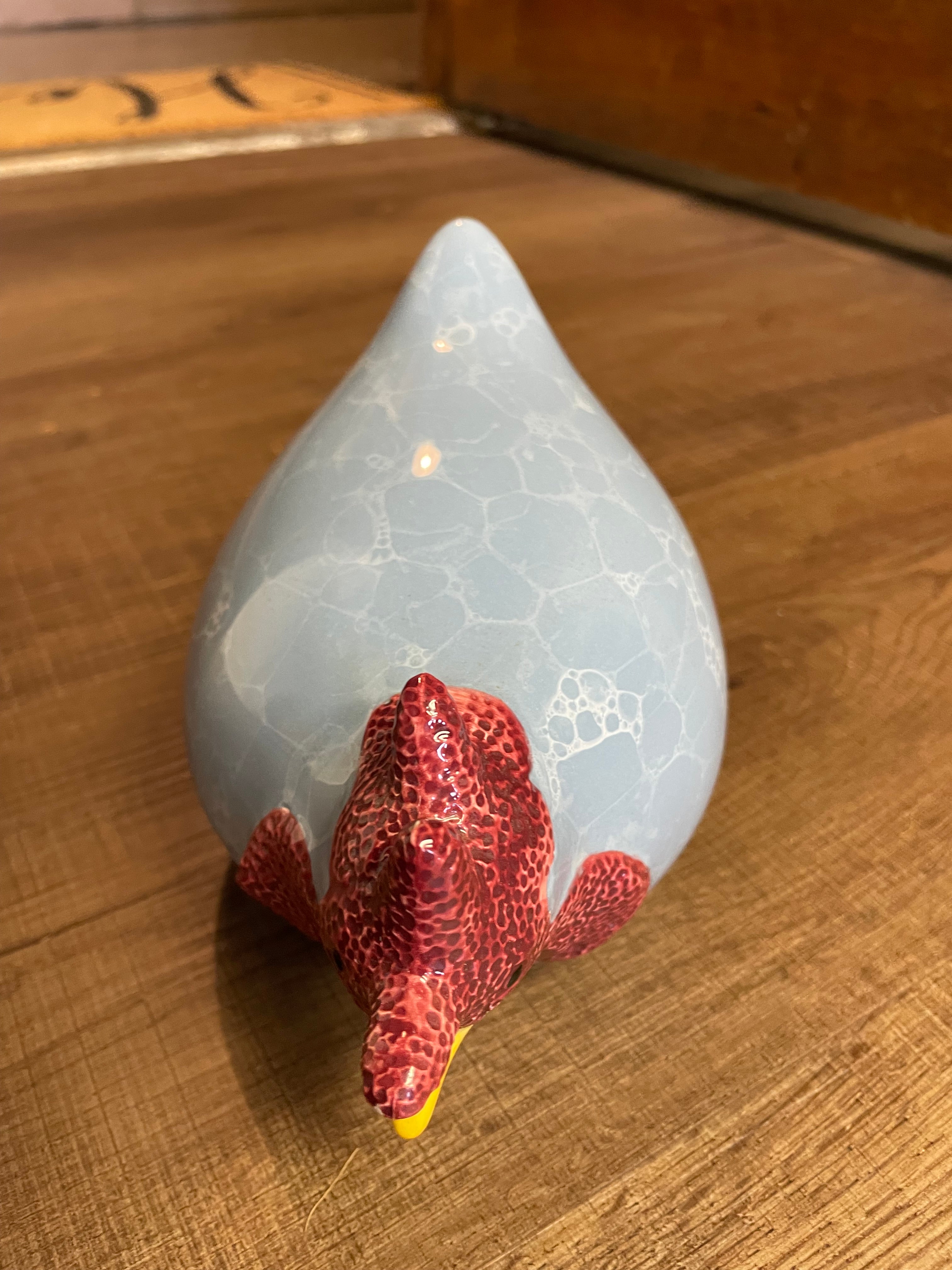 Vintage Glazed Ceramic Chicken