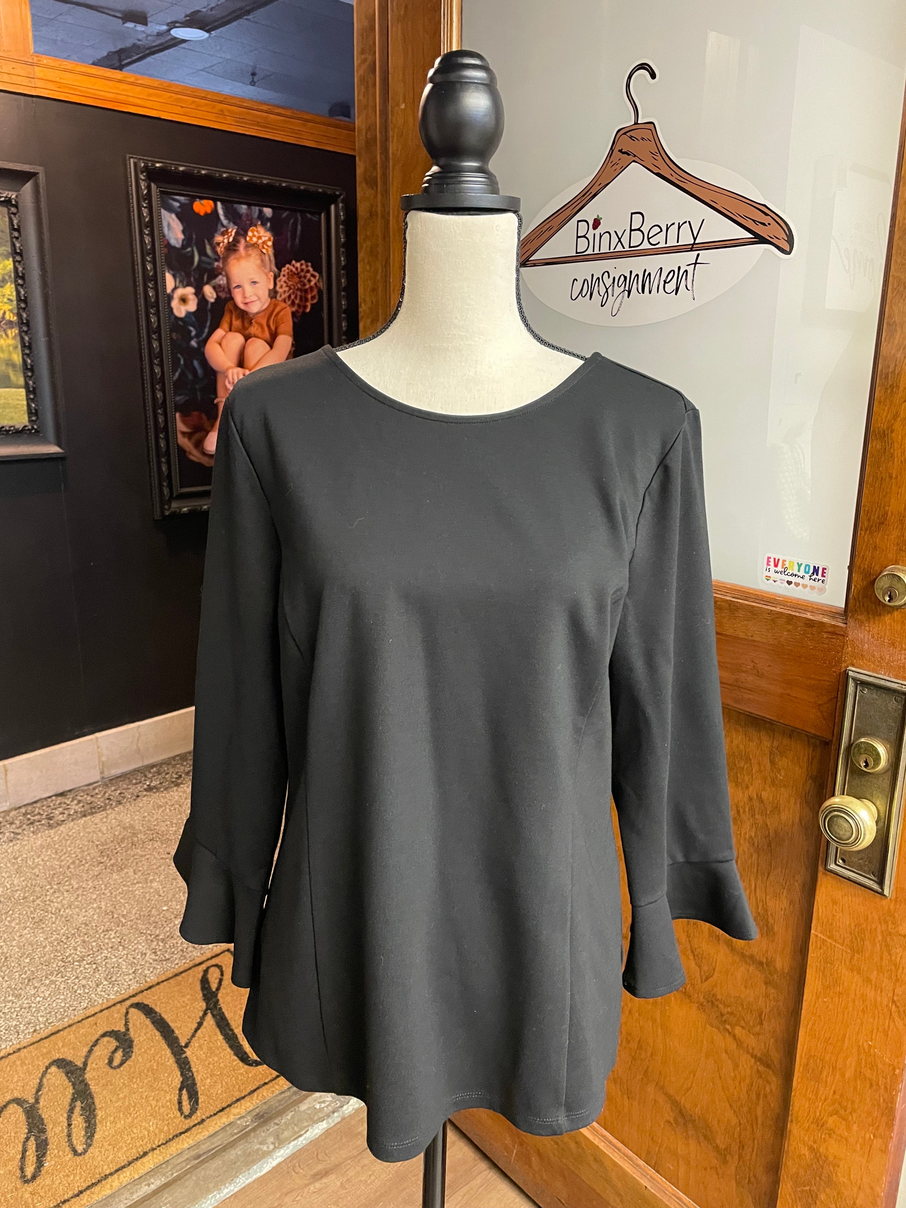 Talbots Long Bell Sleeve Knit Top (L)