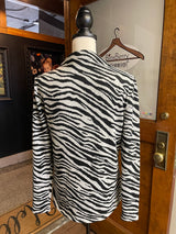 Beach Lunch Lounge Zebra Women's Top (M) - BinxBerry Consignment