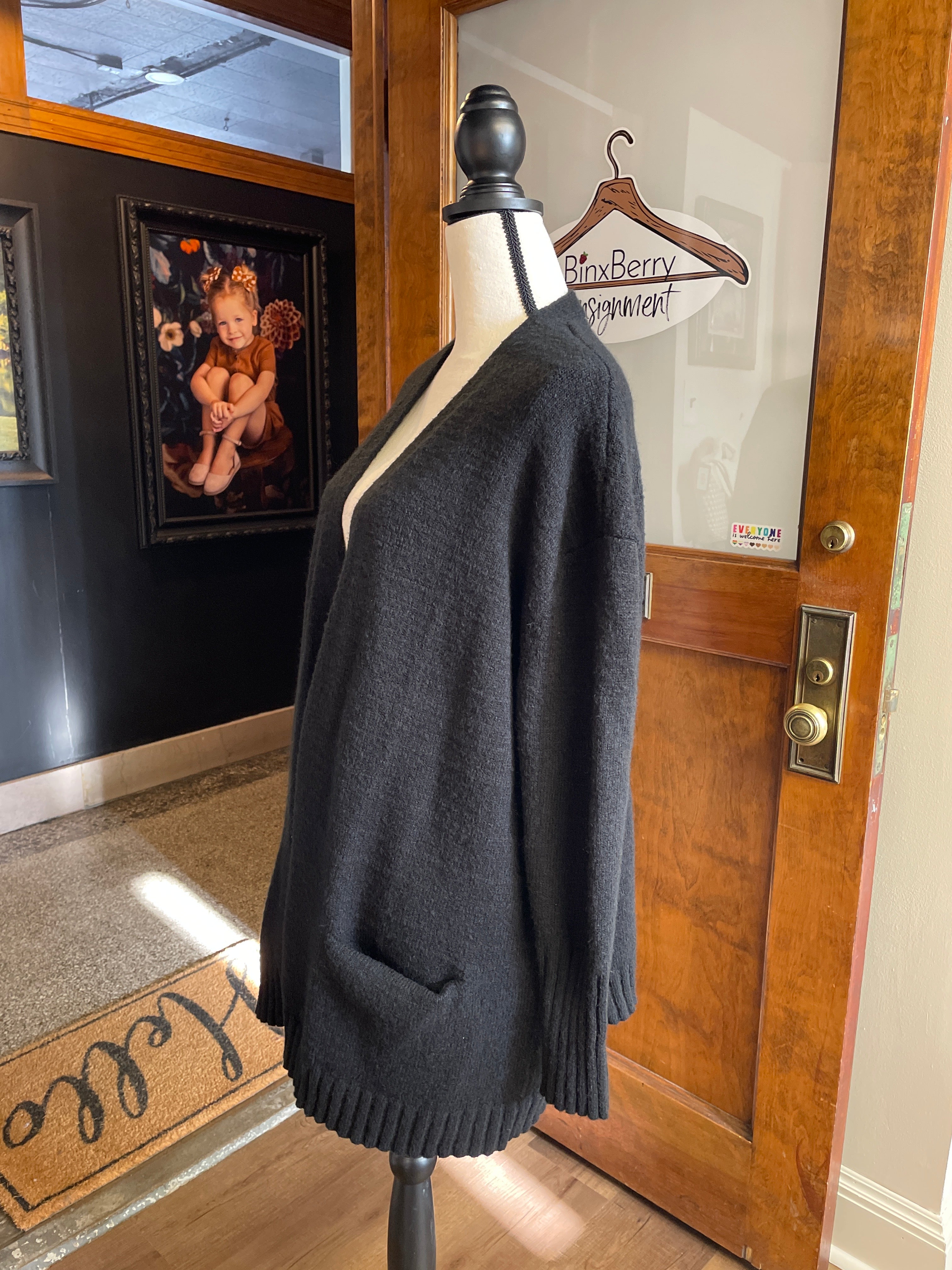 Caslon Wool Blend Open Front Cardigan (XXL)