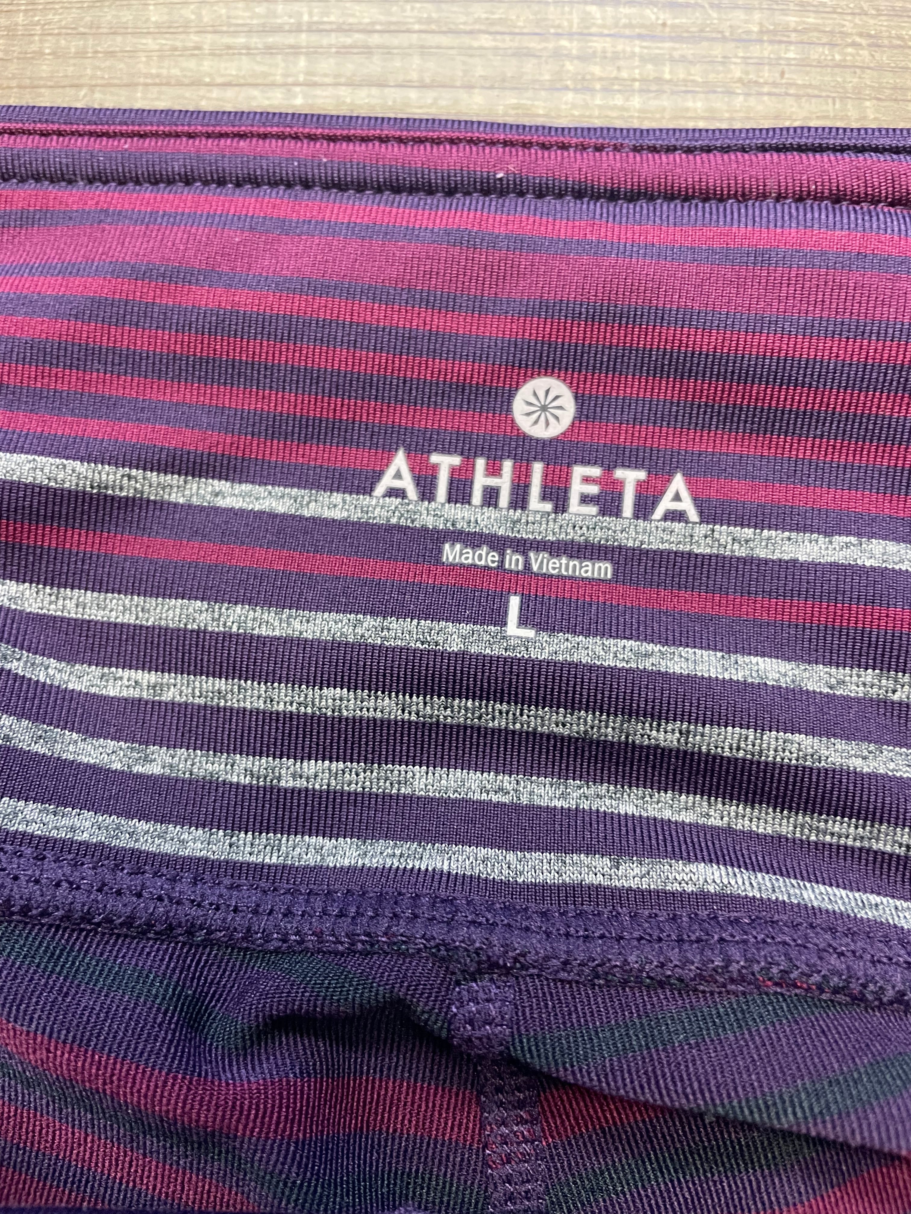Athleta Striped Leggings (L)