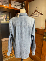 GAP Western Demin Pearl Snap Shirt (XL)