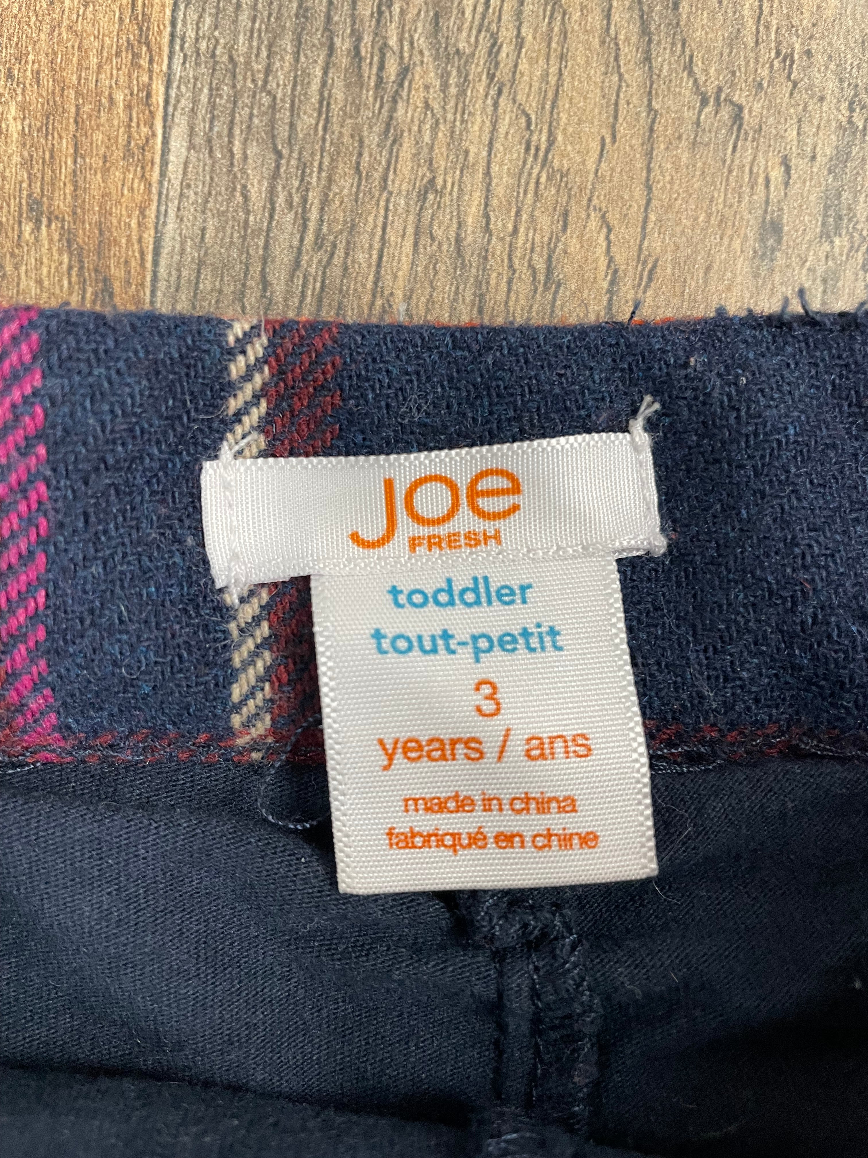 Joe Fresh Wool Blend Pleated Plaid Toddler Skirt (3T)