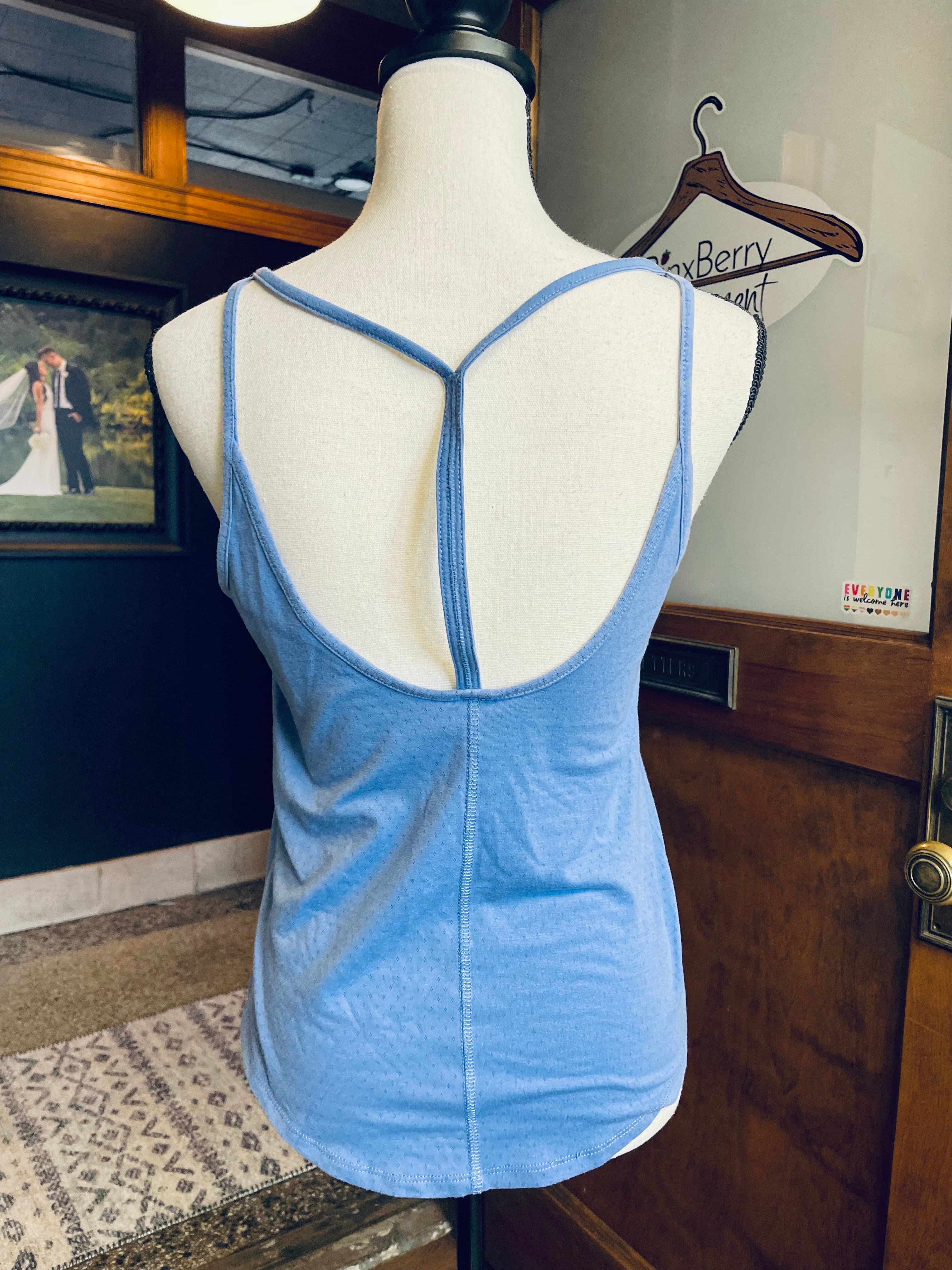 Zyia Active Cornflower T-Barre Tank Top (S)