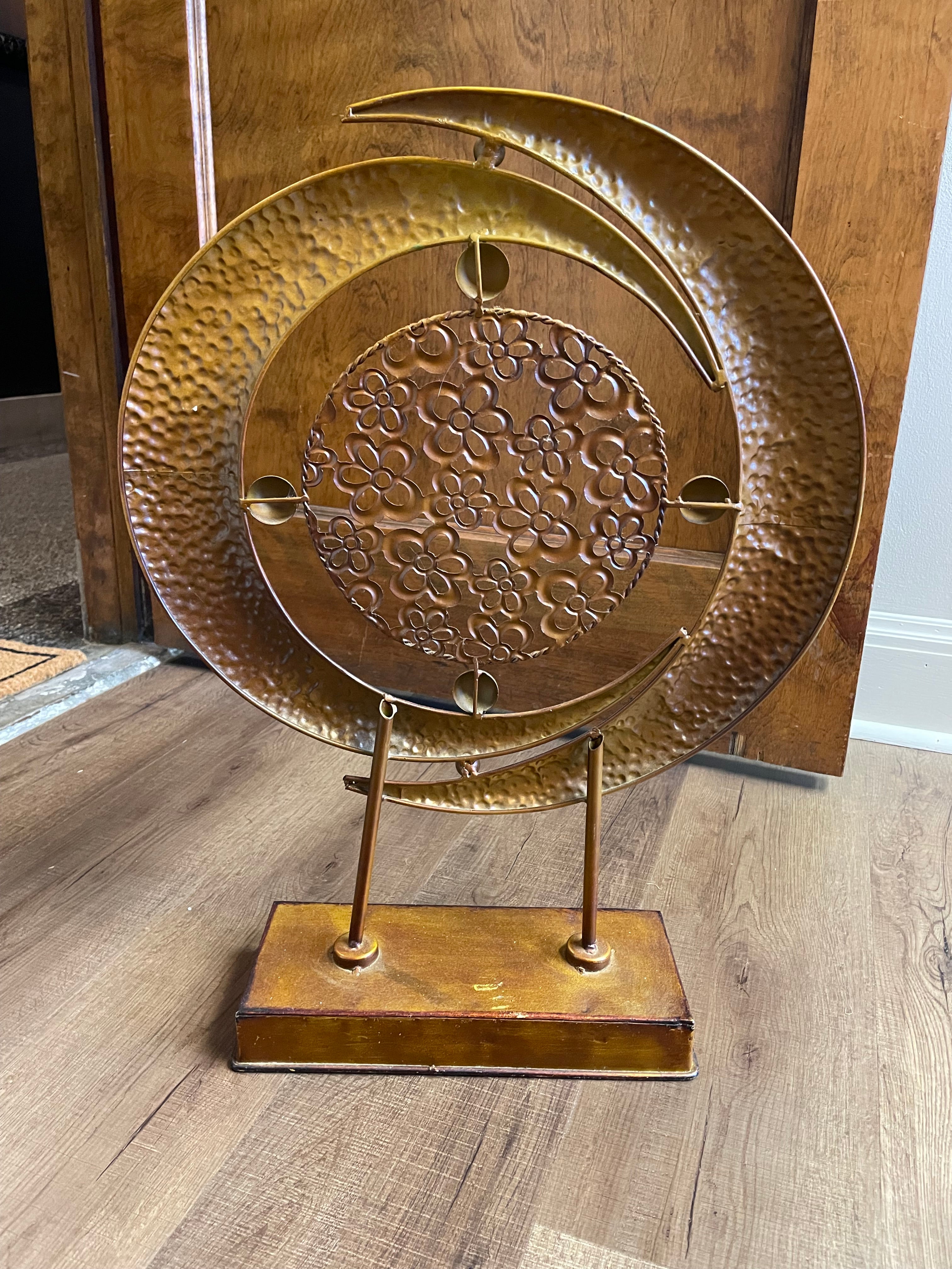 Triple Moon Modern Metal Art Sculpture