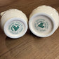 Longaberger Pottery Woven Traditions Ivory Heritage Green Cream & Sugar Set