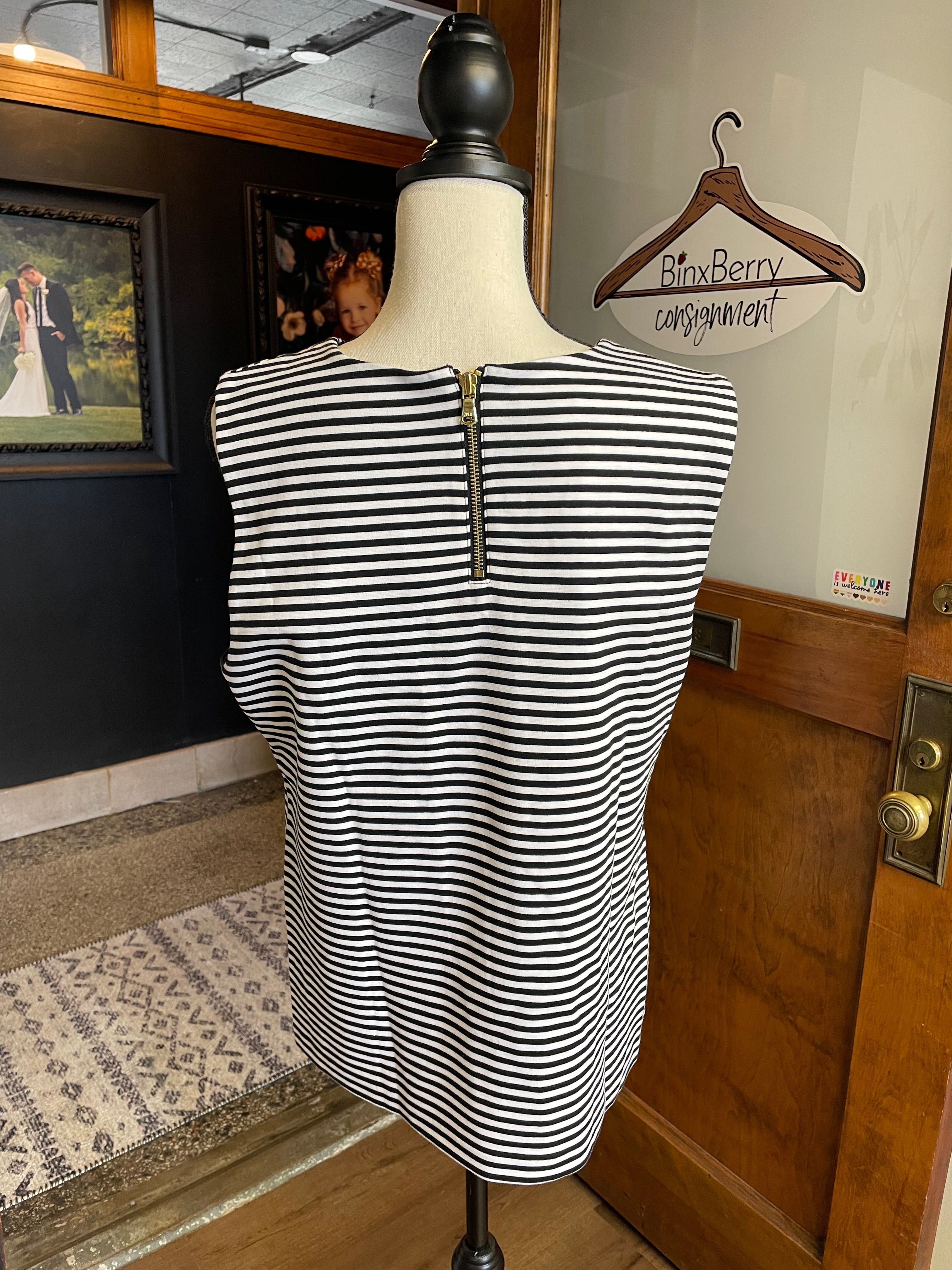 Talbots Striped Sleeveless Top (L)