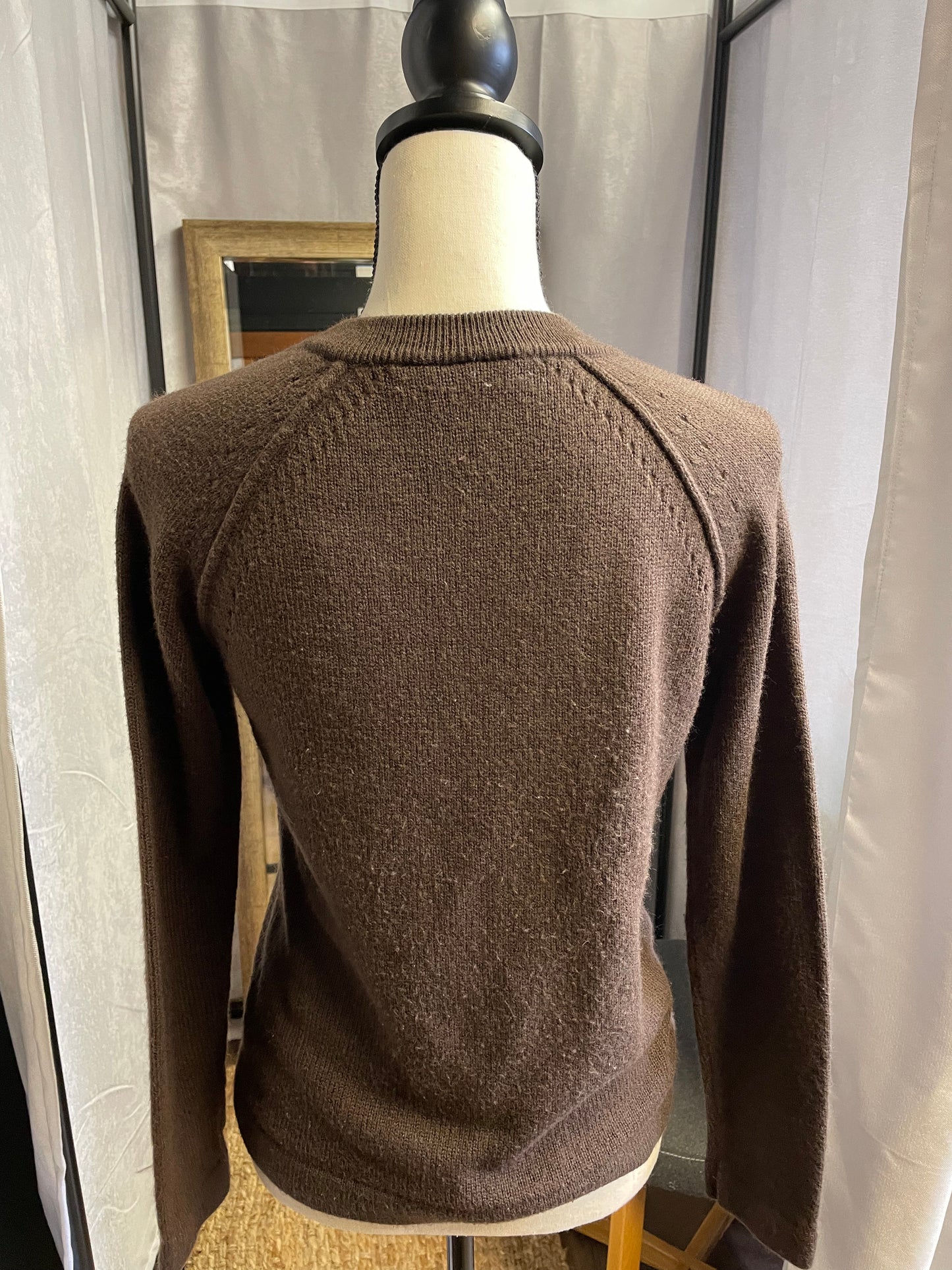 Cato Brown V-Neck Sweater (S)