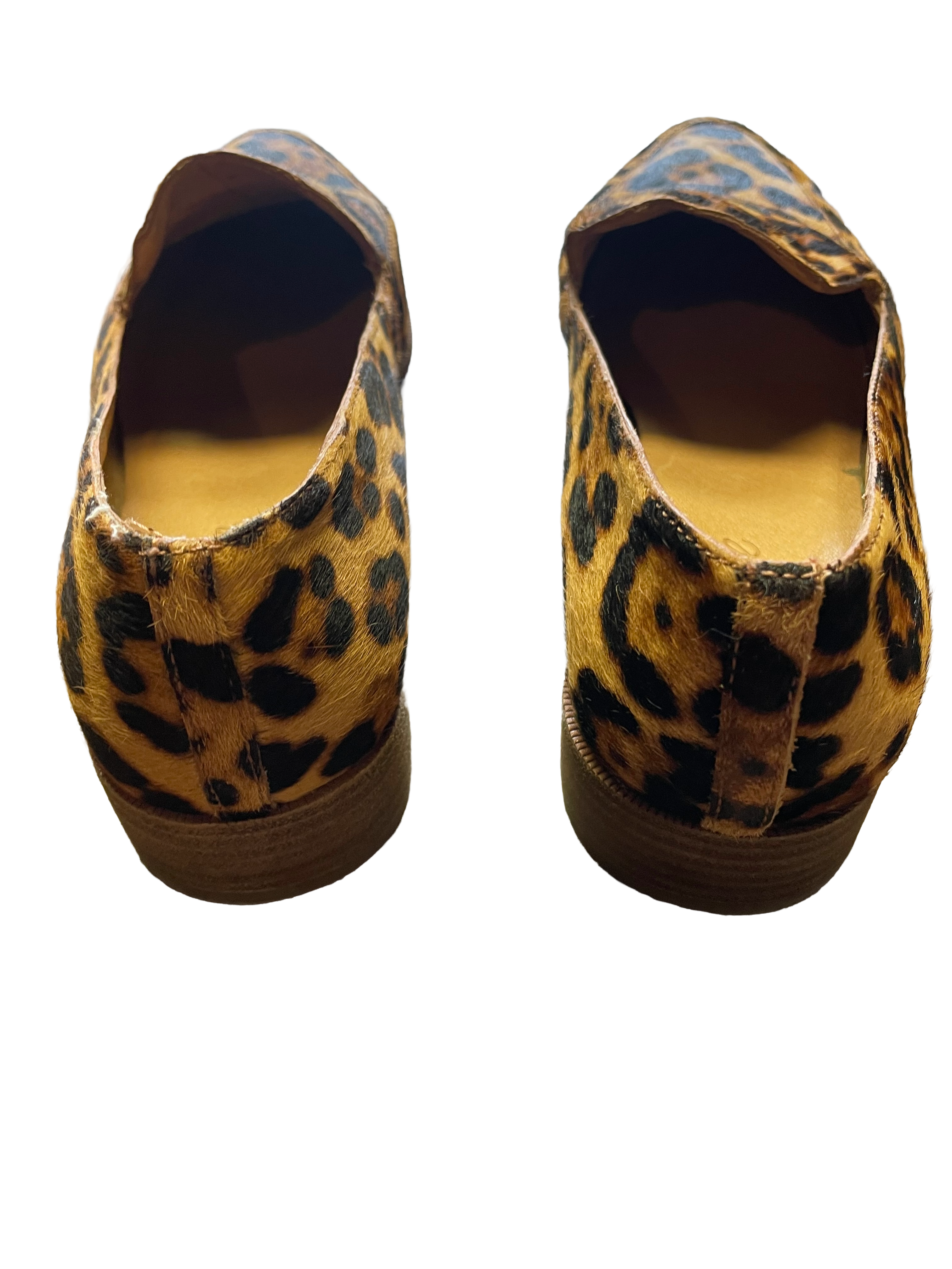 Madewell The Frances Loafer Leopard Print Calf Hair Slip-On Flats (9) - BinxBerry Consignment