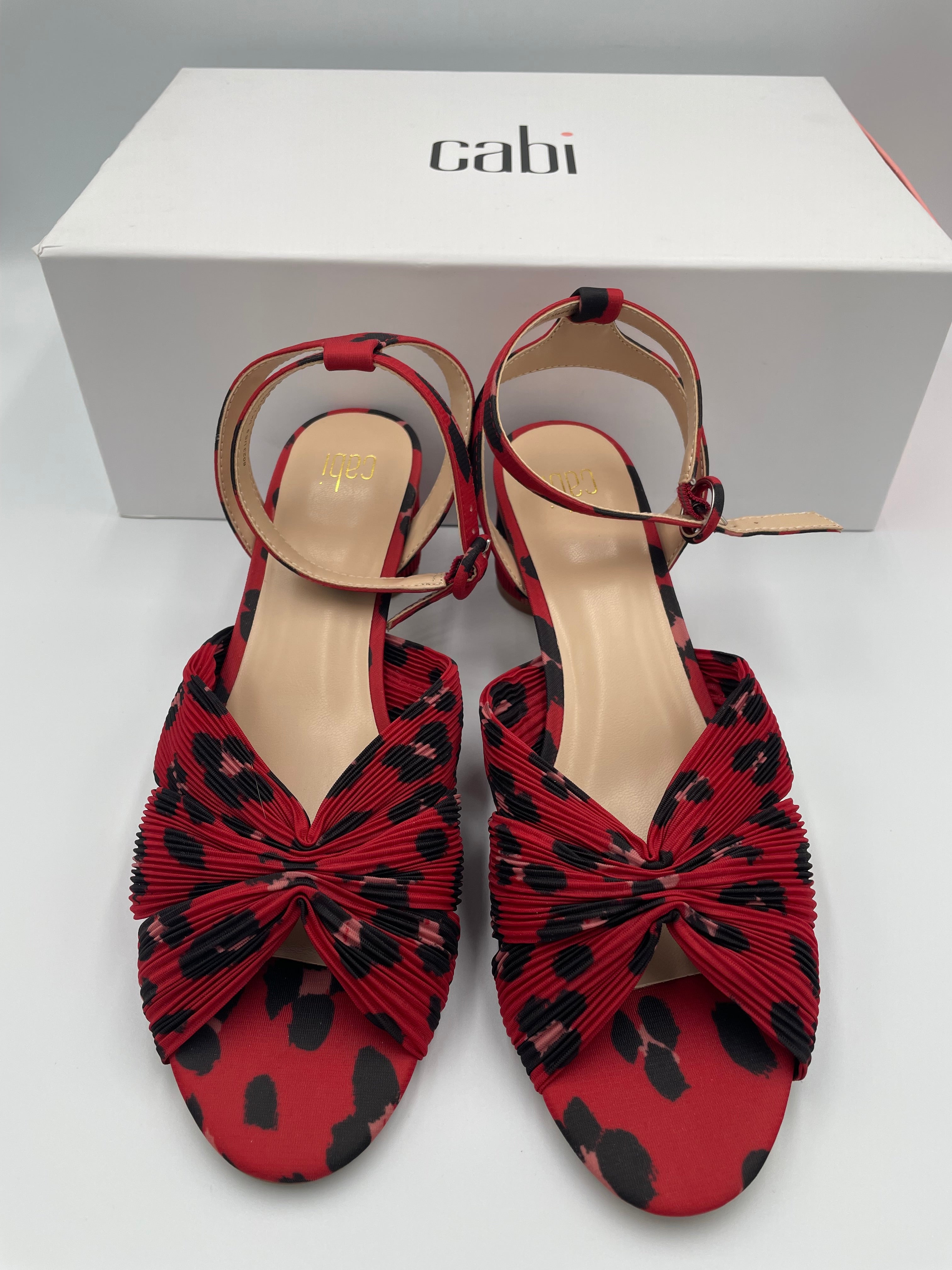 Cabi Siren Red Leopard Print Heels (9M)