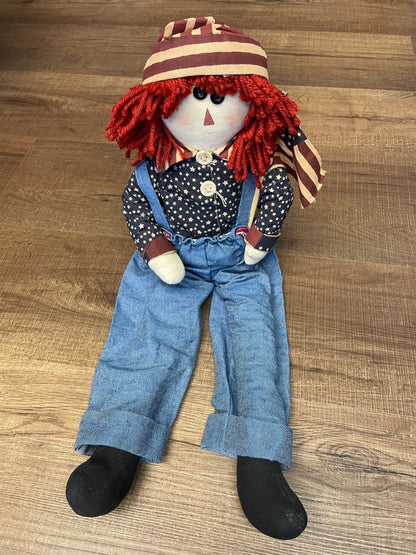 Raggedy Andy Patriotic Doll