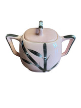 VTG California Pottery Weil Ware 1940s Bambu Pink Sugar Bowl
