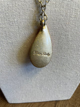 Lia Sophia Kiam Family Coral Teardrop Pendant Necklace - BinxBerry Consignment