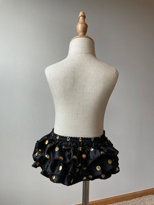 Black and Gold Polkadot Bloomer