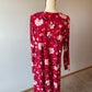 Old Navy Red Floral Knit Dress (XL)