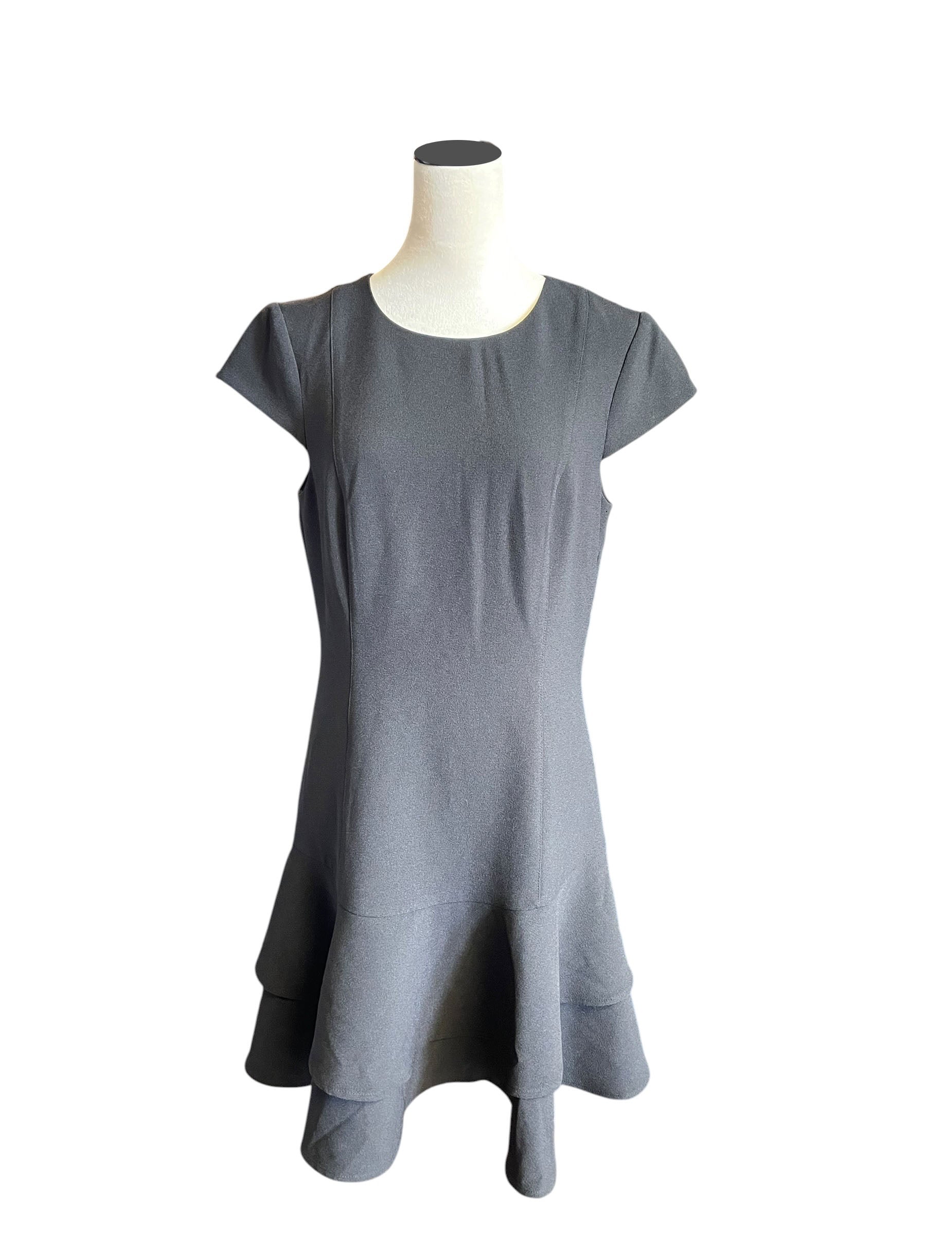 Eliza J Ruffle Shoulder Cocktail Dress (12) - BinxBerry Consignment