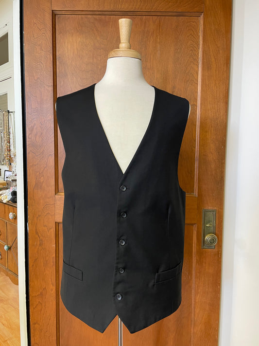 Gioberti Black Button Down Suit Vest (XXL)