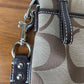 Coach Signature Khaki Jacquard Adjustable Strap Crossbody
